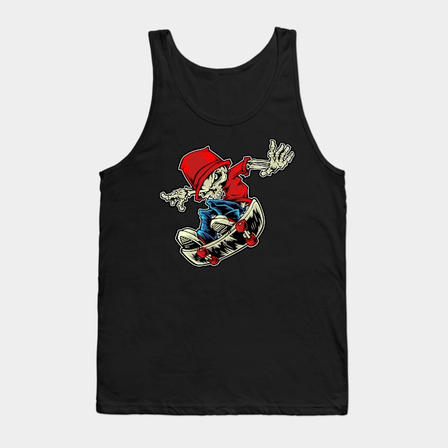 Skull Cartoon Tank Top by Unestore